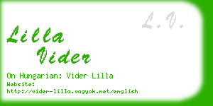 lilla vider business card